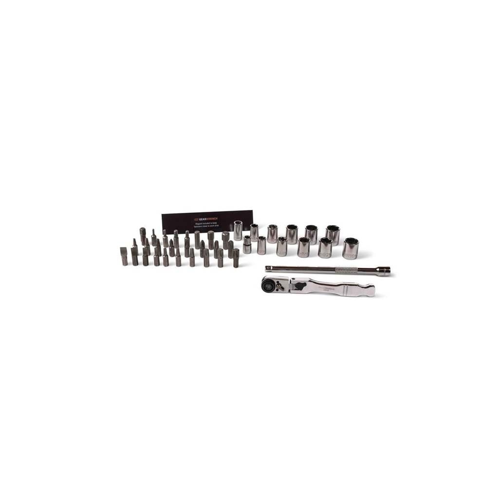 Gearwrench GWMBS41 1/4 Inch Drive 72-Tooth 6 Point MicroDriver Mechanics Tool Set (41 Piece) - 3