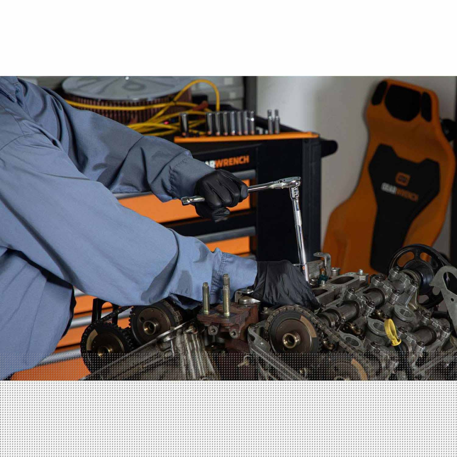 GearWrench 80554H 14 Piece 3/8" Drive 6 Point Metric Hi-Viz Deep Socket Set - 8