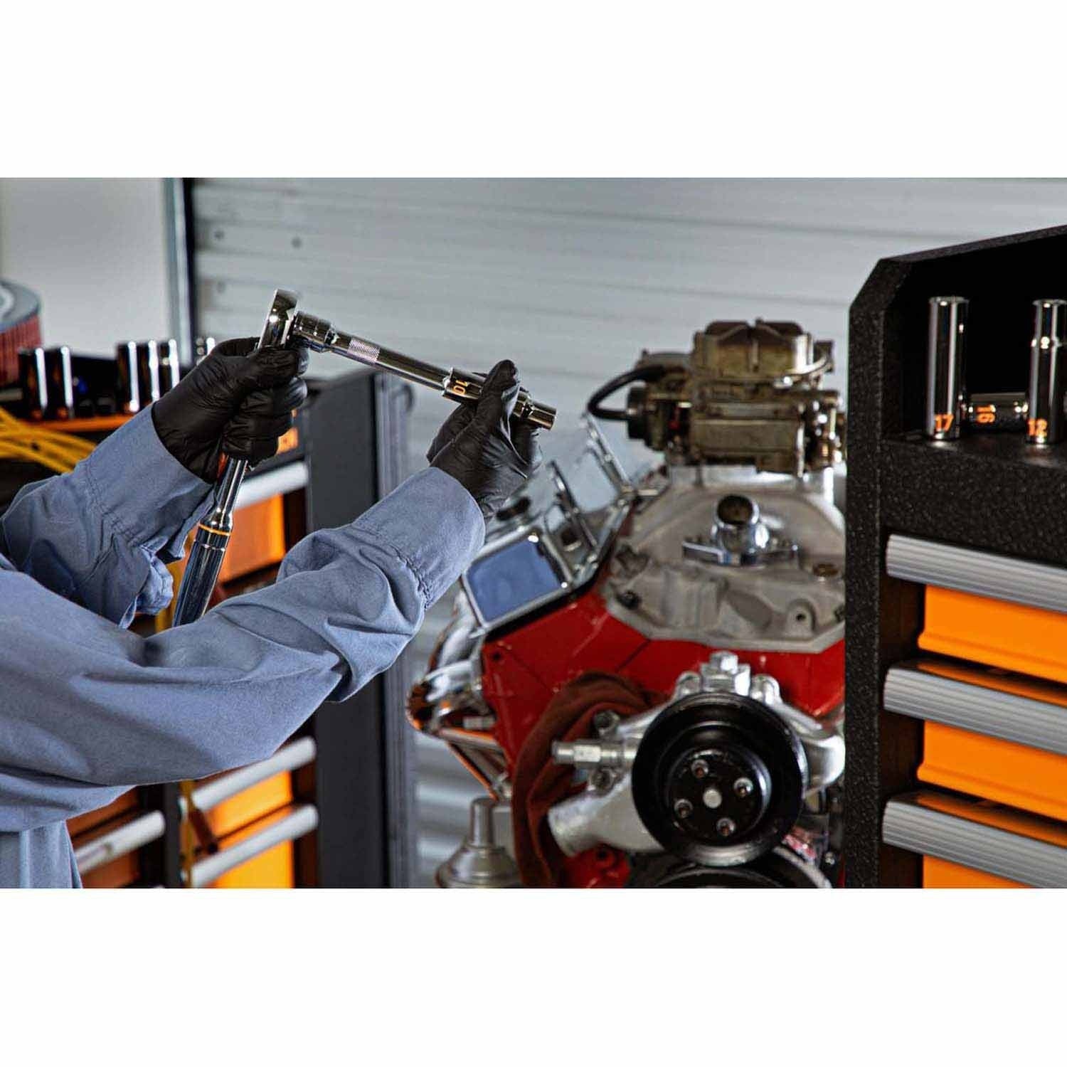 GearWrench 80704H 10 Piece 1/2" Drive 6 Point Metric Hi-Viz Deep Socket Set - 7