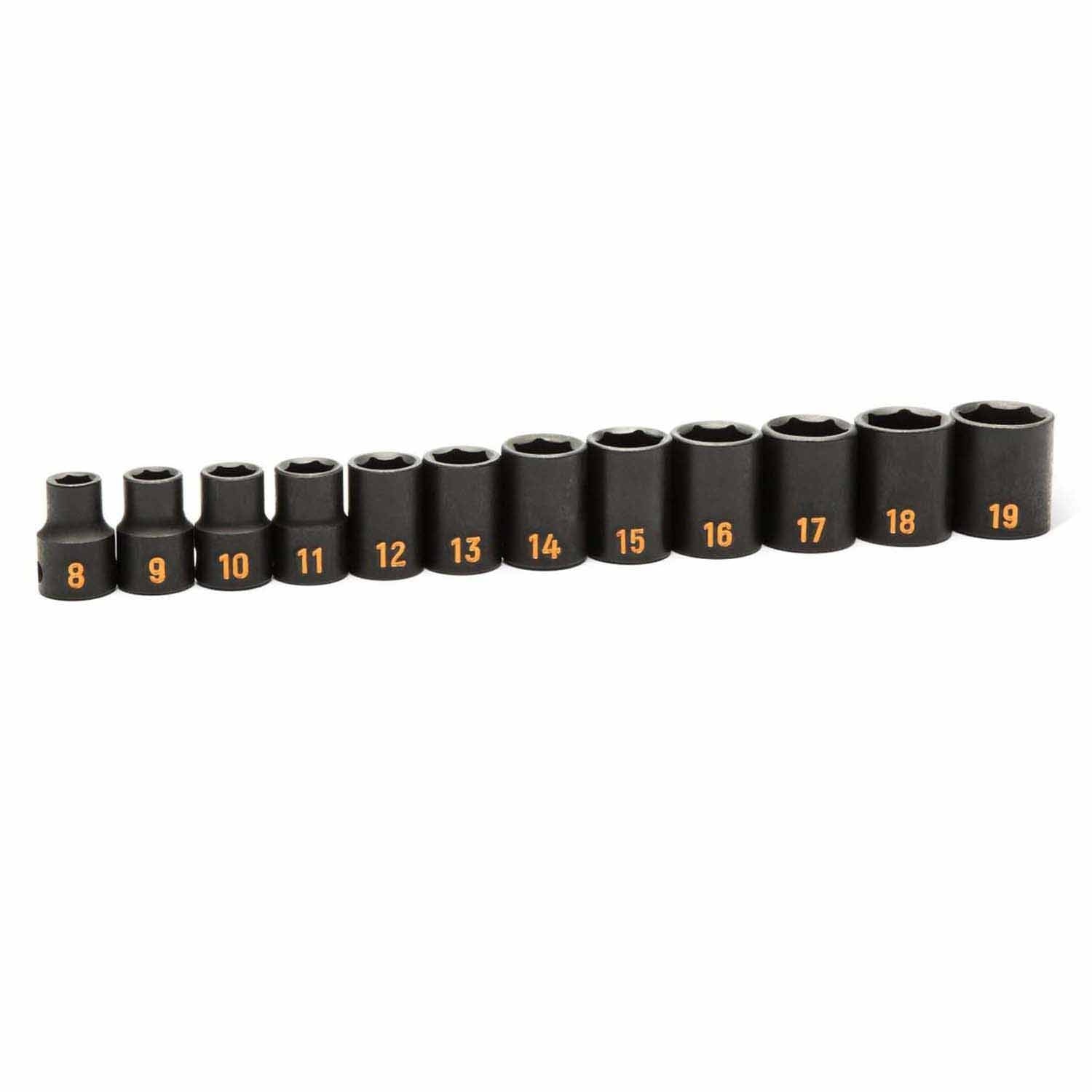 GearWrench 84911H 12 Piece 3/8" Drive 6 Point Metric Hi-Viz Impact Socket Set - 3