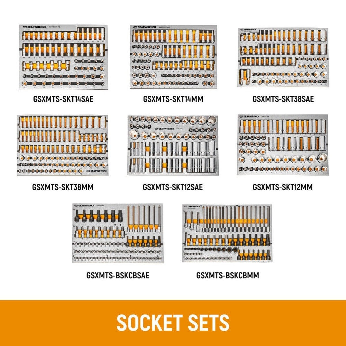 GearWrench MEGAMOD1858 1858 Piece Mechanics Tool Set with Modular Foam Trays Tool Storage and Shop Equipment (1 Set) - 5