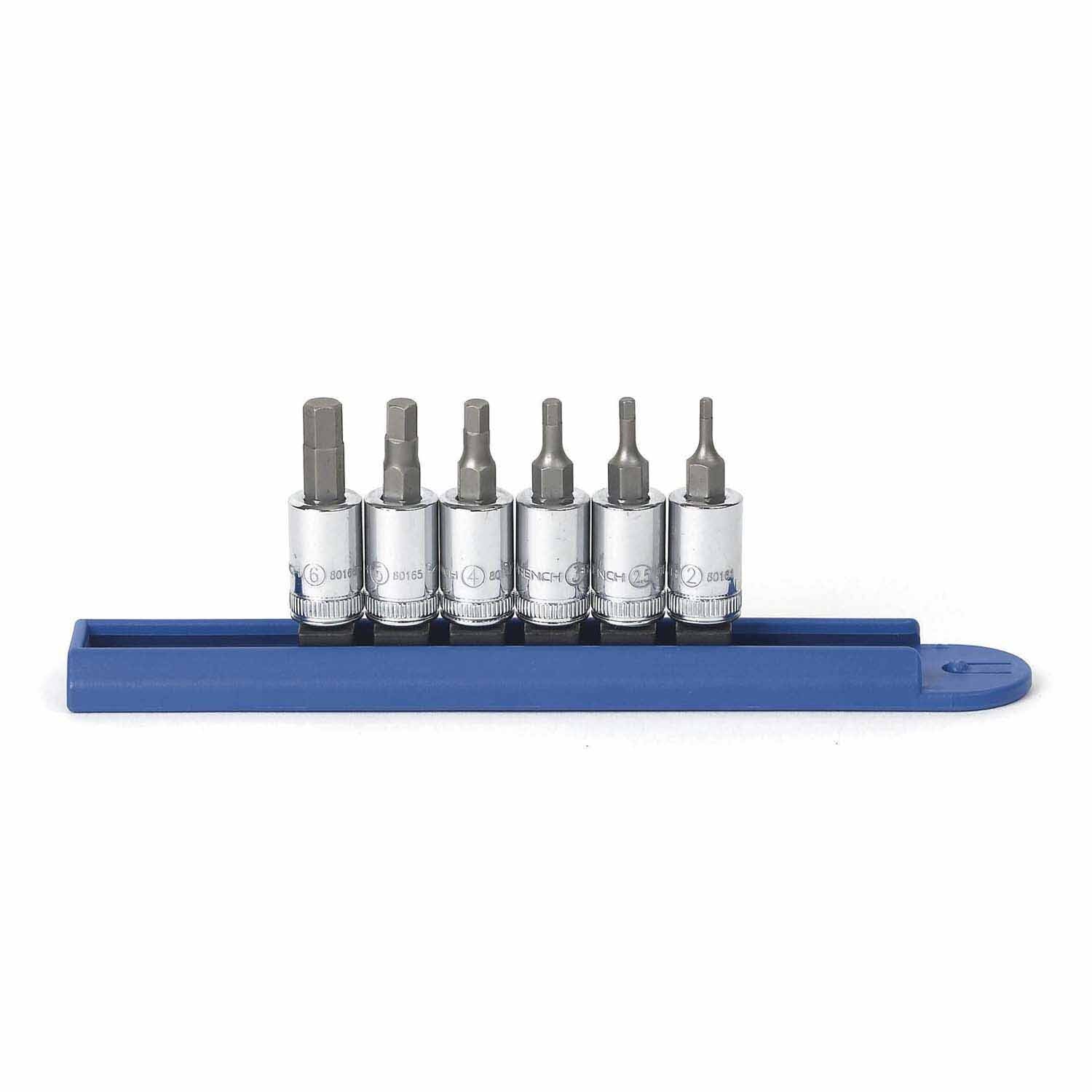 Gearwrench 80321 6 Pc. 1/4" Drive Hex Bit Metric Socket Set