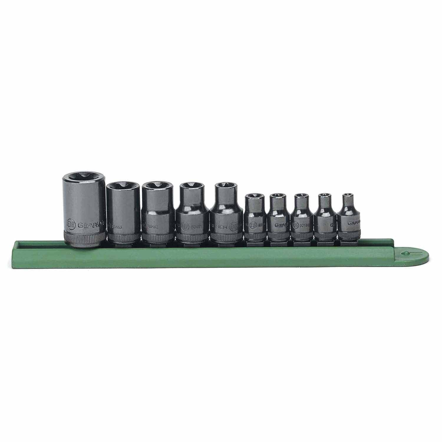 Gearwrench 80582 10 Pc. 1/4", 3/8" & 1/2" Drive External Torx Socket Set