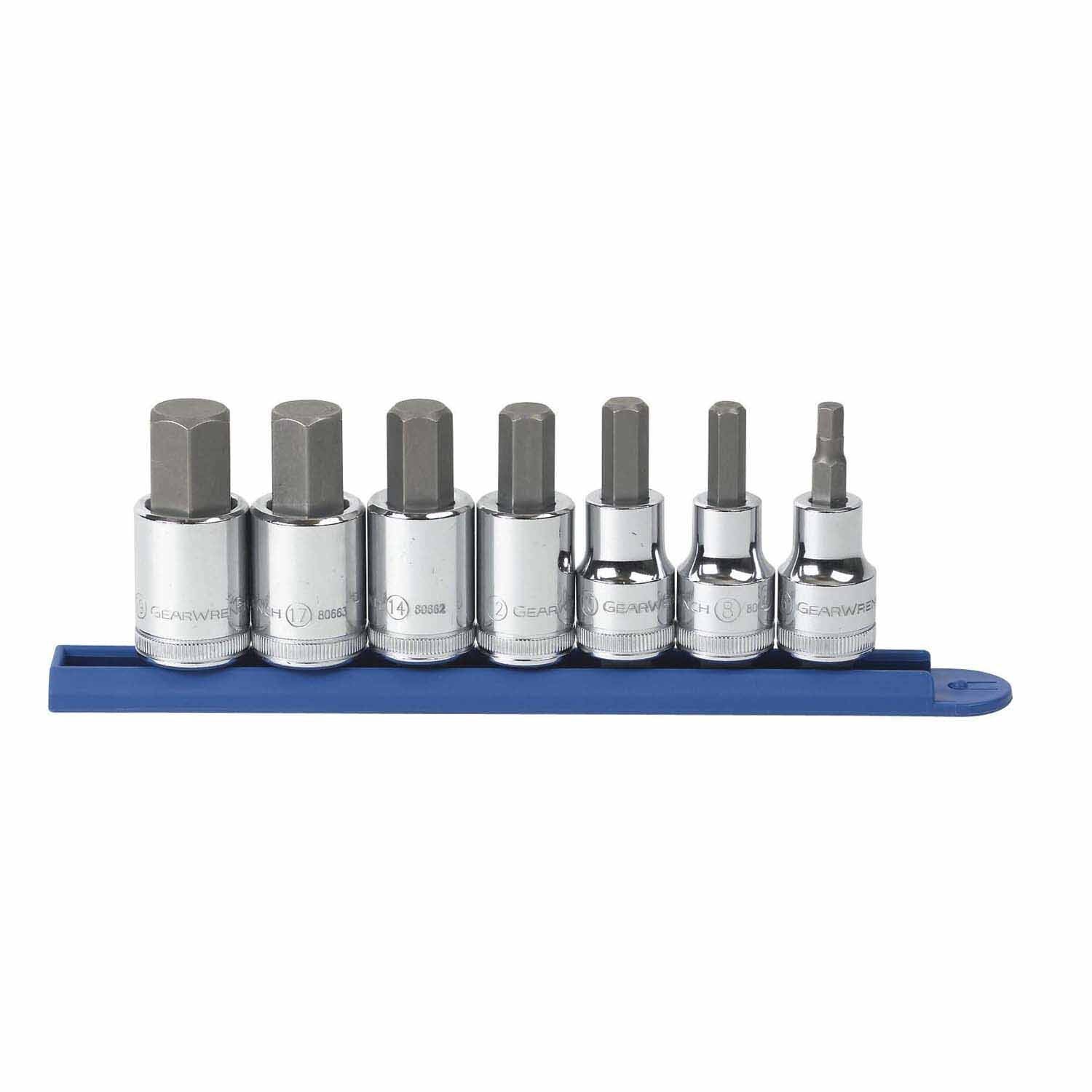 Gearwrench 80720 7 Pc. 1/2" Drive Hex Bit Metric Socket Set - 5