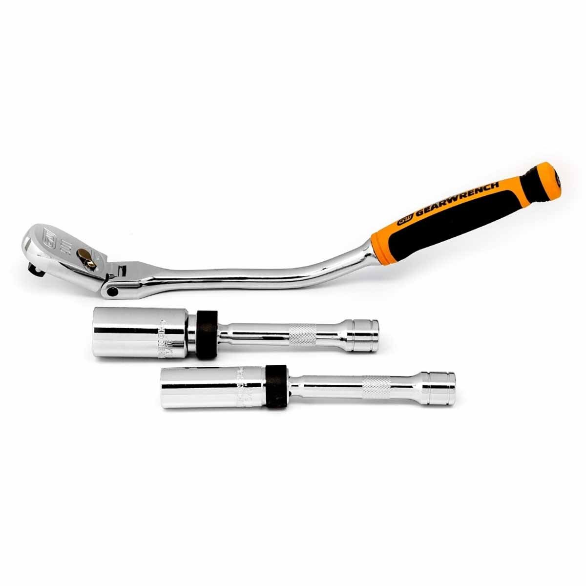 GearWrench 81229T 3 Pc. 3/8" Drive 90-Tooth Spark Plug Ratchet Set