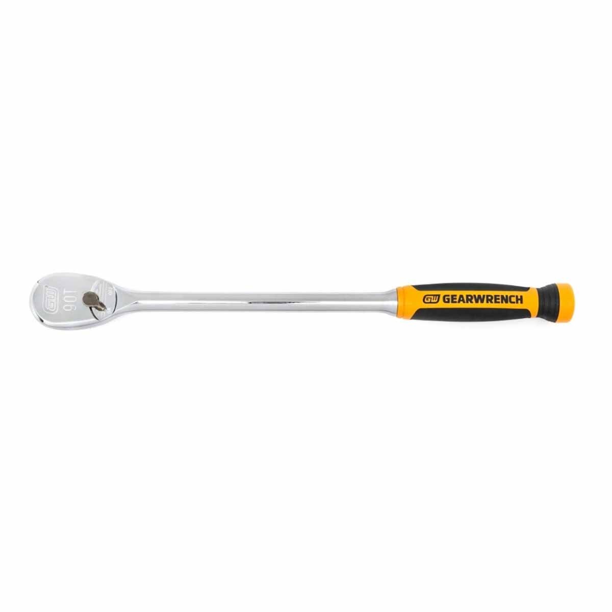 GearWrench 81361T 1/2" Drive 90-Tooth Long Handle Dual Material Teardrop Ratchet 16-1/2" - 2
