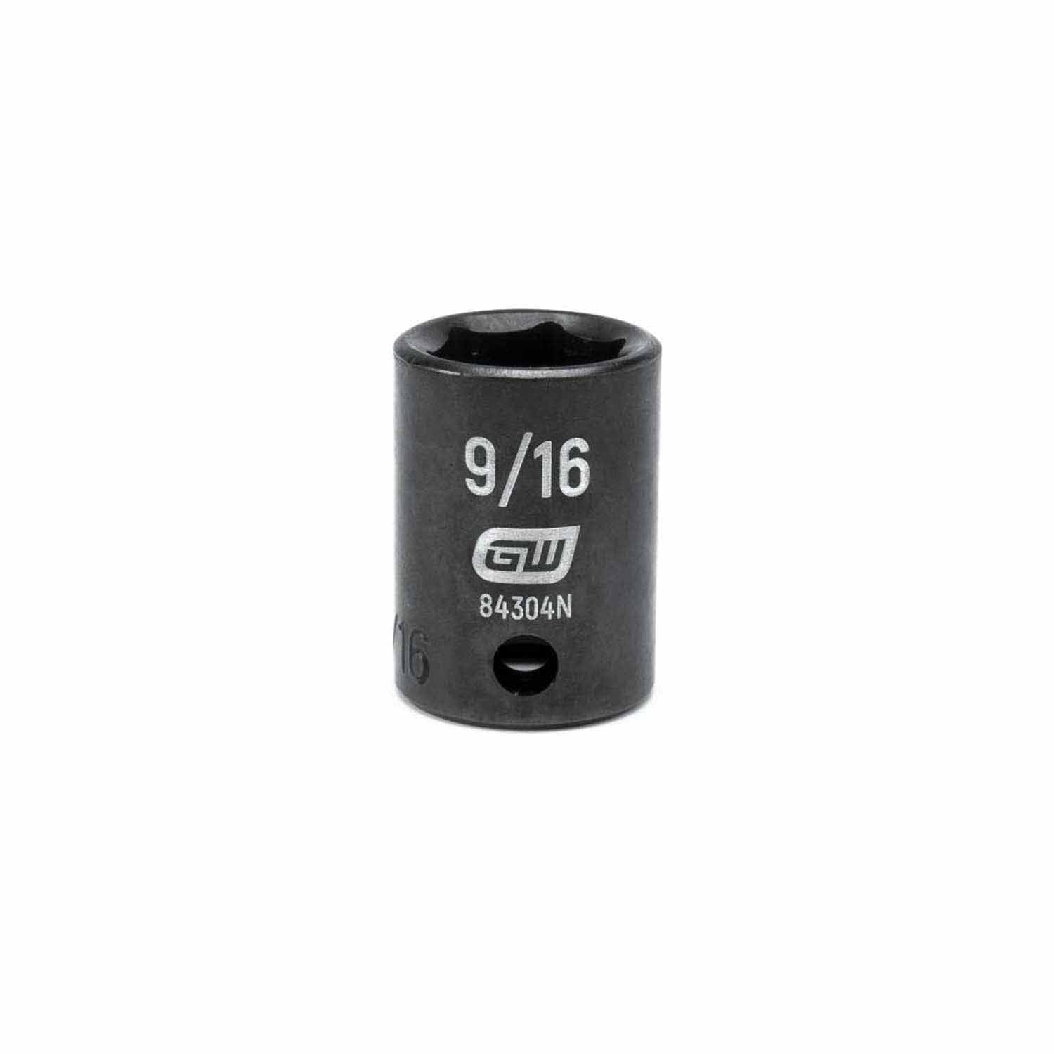 Gearwrench 84304N 3/8" Drive 6 Point Standard Impact SAE Socket 9/16"
