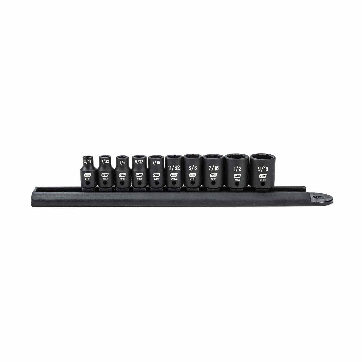 Gearwrench 84906 10 Pc. 1/4" Drive 6 Point Standard Impact SAE Socket Set