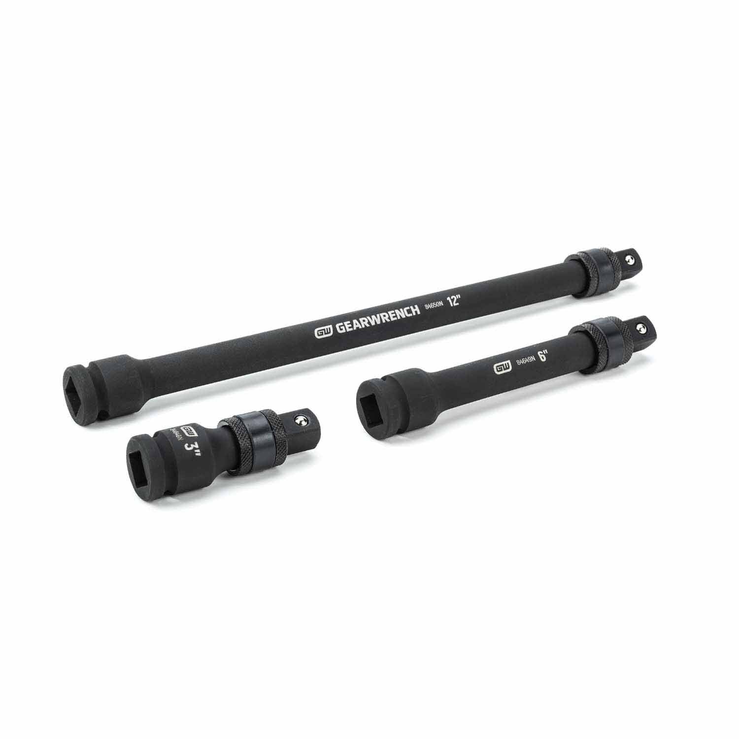 Gearwrench 84951N 3 Pc. 1/2" Drive Locking Impact Extension Set (3 Pack)