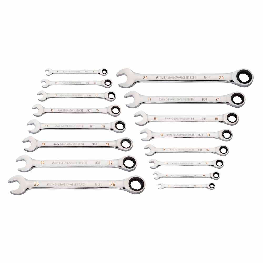 C♡ Gearwrench Tools 86928 | 16 Piece 90-Tooth 12 Point Metric C