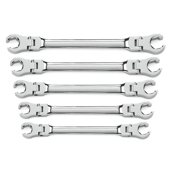 GearWrench 81910 5 Pc. Flex Head Flare Nut SAE Wrench Set