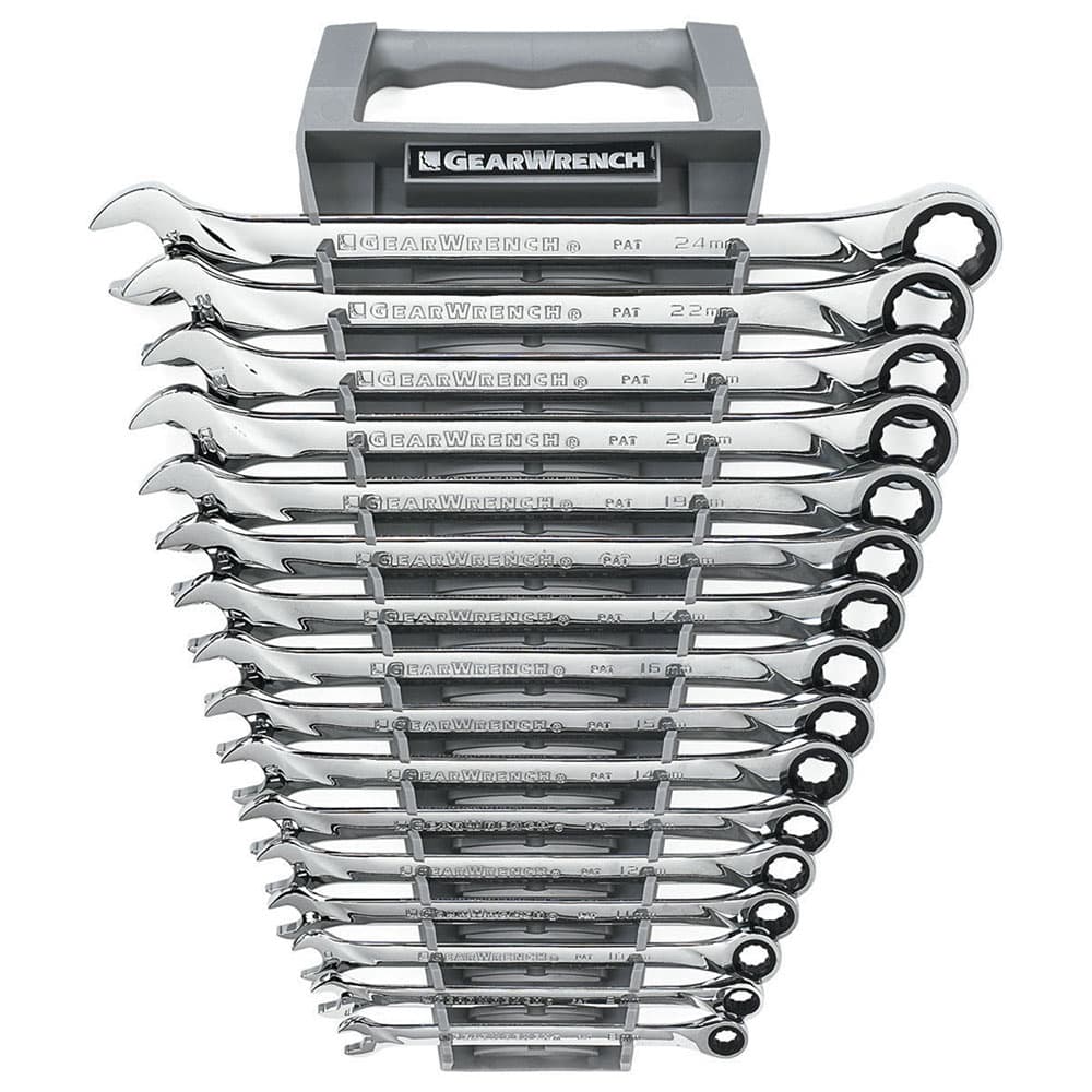 GearWrench 85099 16 Pc. 72-Tooth 12 Point XL Ratcheting Combination Me