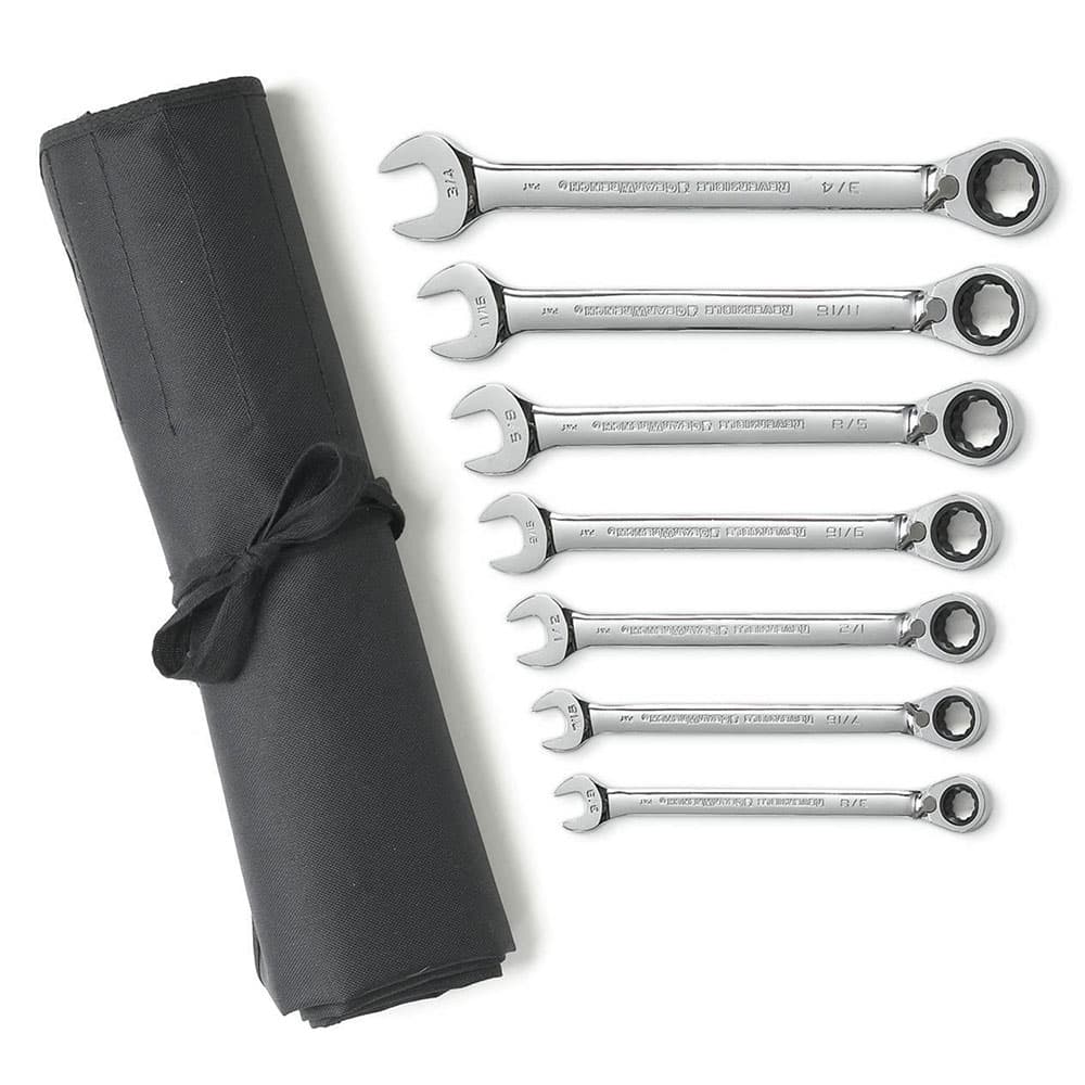 GearWrench 9567RN 7 Pc. 72-Tooth 12 Point Reversible Ratcheting Combin