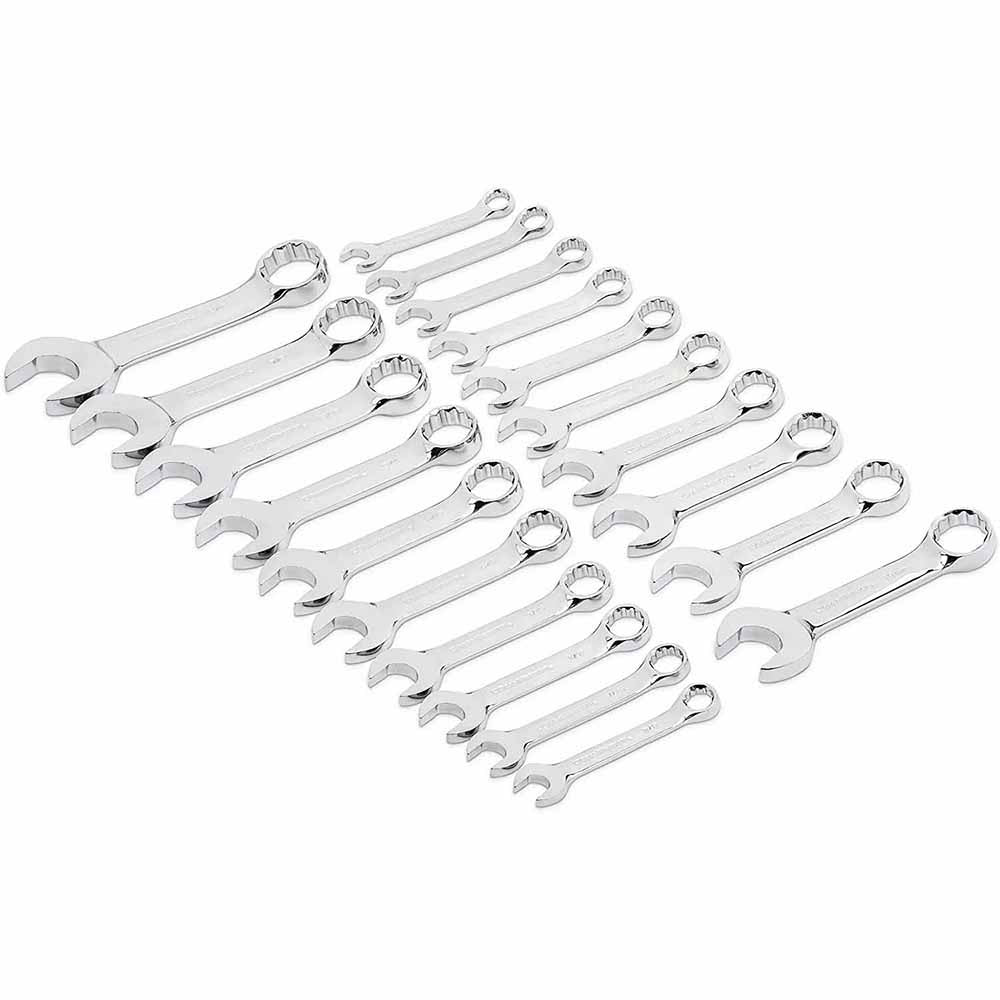 GearWrench 81903 20 Pc. 12 Point Stubby Combination SAE/Metric Wrench