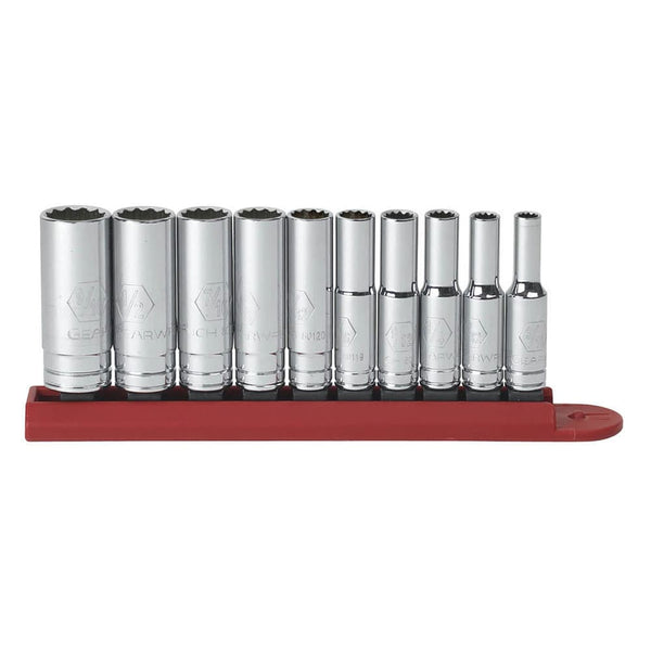 GearWrench 80309D 10 Pc. 1/4" Drive 12 Point Deep SAE Socket Set