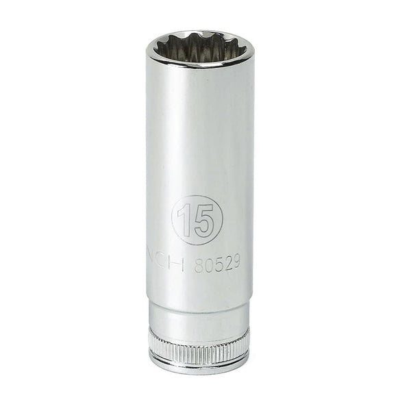 GearWrench 80400 3/8" Drive 6 Point Deep Metric Socket 18mm