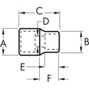 GearWrench 80400 3/8" Drive 6 Point Deep Metric Socket 18mm - 2