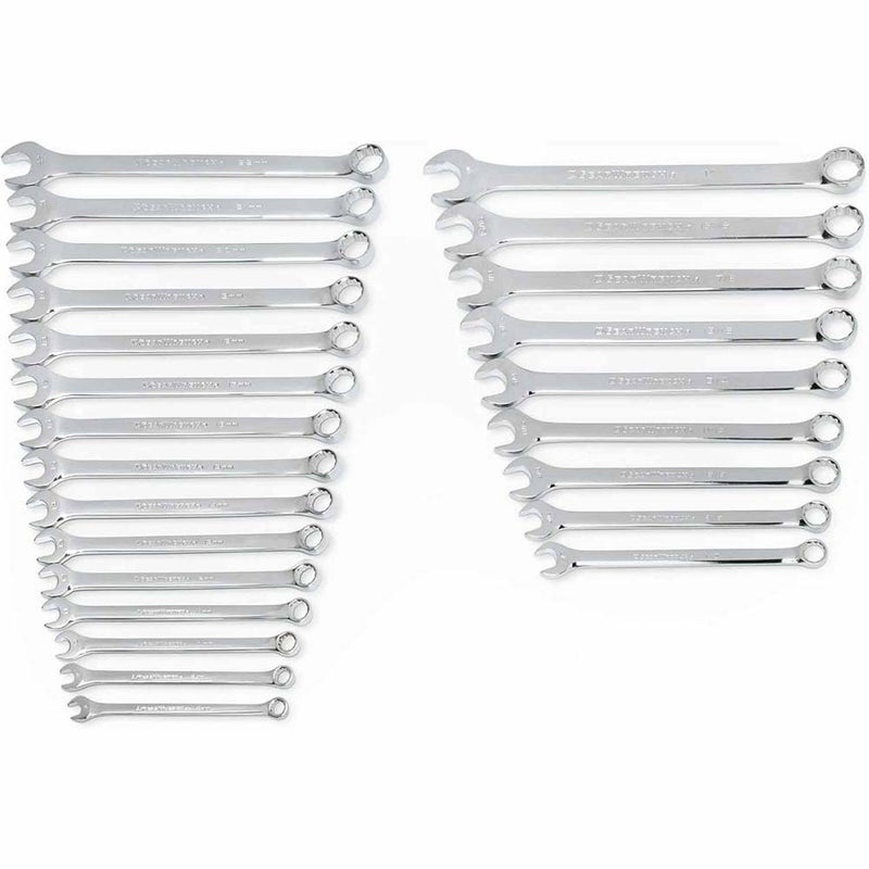 GearWrench 81900 24 Pc. 12 Point Long Pattern Combination SAE/Metric Wrench Set