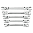 GearWrench 81910 5 Pc. Flex Head Flare Nut SAE Wrench Set