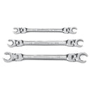 GearWrench 81914 3 Pc. Flex Head Flare Nut SAE Wrench Set