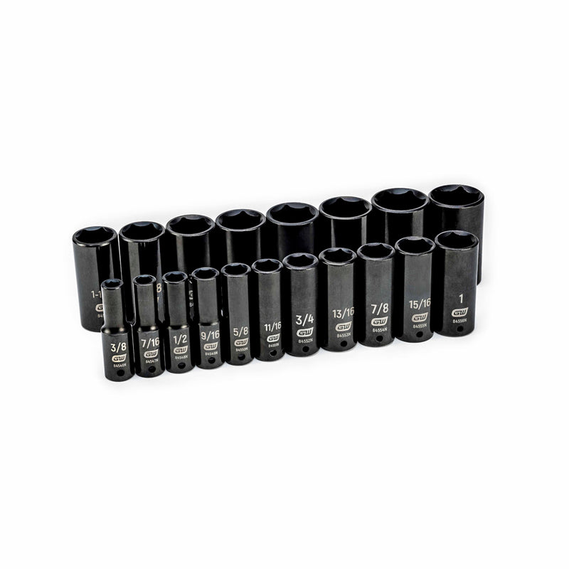 GearWrench 84934N 19 Pc. 1/2" Drive 6 Point Deep Impact SAE Socket Set - 3