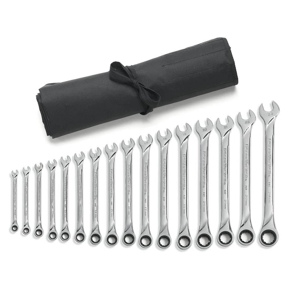 GearWrench 85099R 16 Pc. 72-Tooth 12 Point XL Ratcheting Combination M