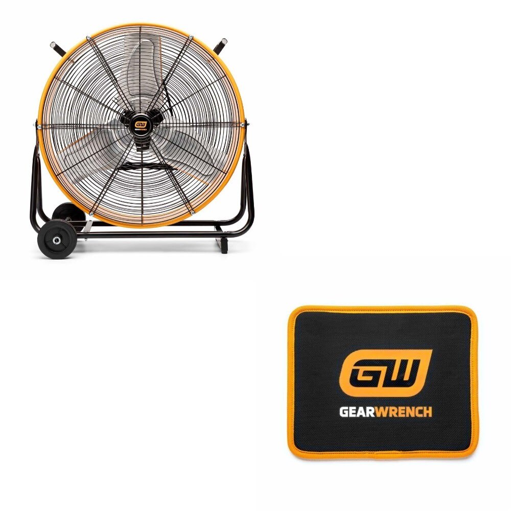 GearWrench 24in High Velocity Shop Fan Kit W/ FREE Magnetic Tool Mat