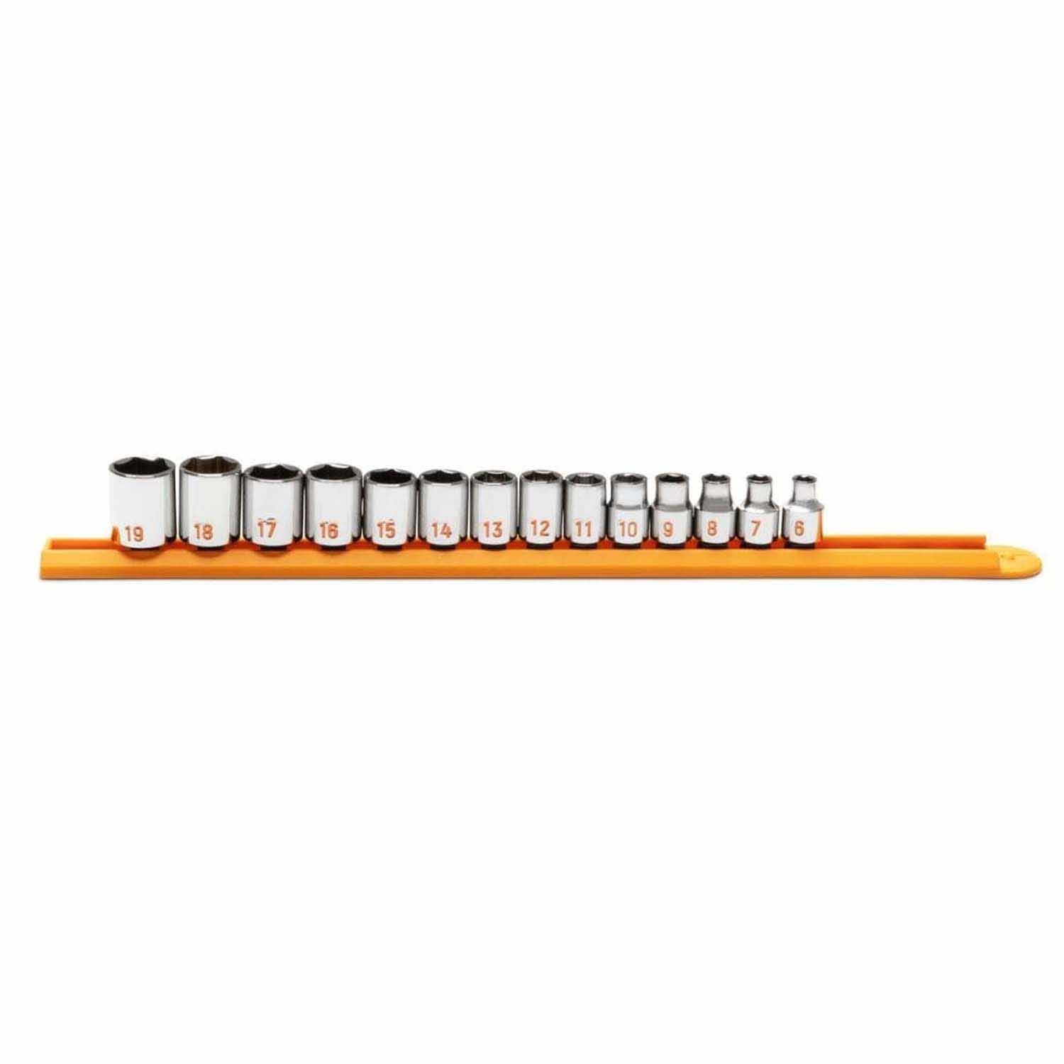 GearWrench 80552H 14 Piece 3/8" Drive 6 Point Metric Hi-Viz Socket Set