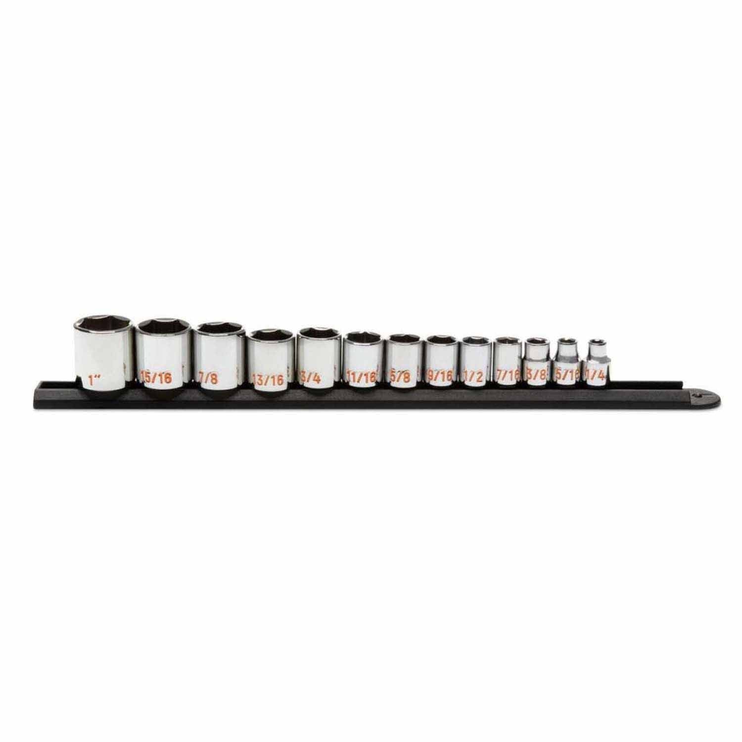 GearWrench 80553H 13 Piece 3/8" Drive 6 Point SAE Hi-Viz Socket Set