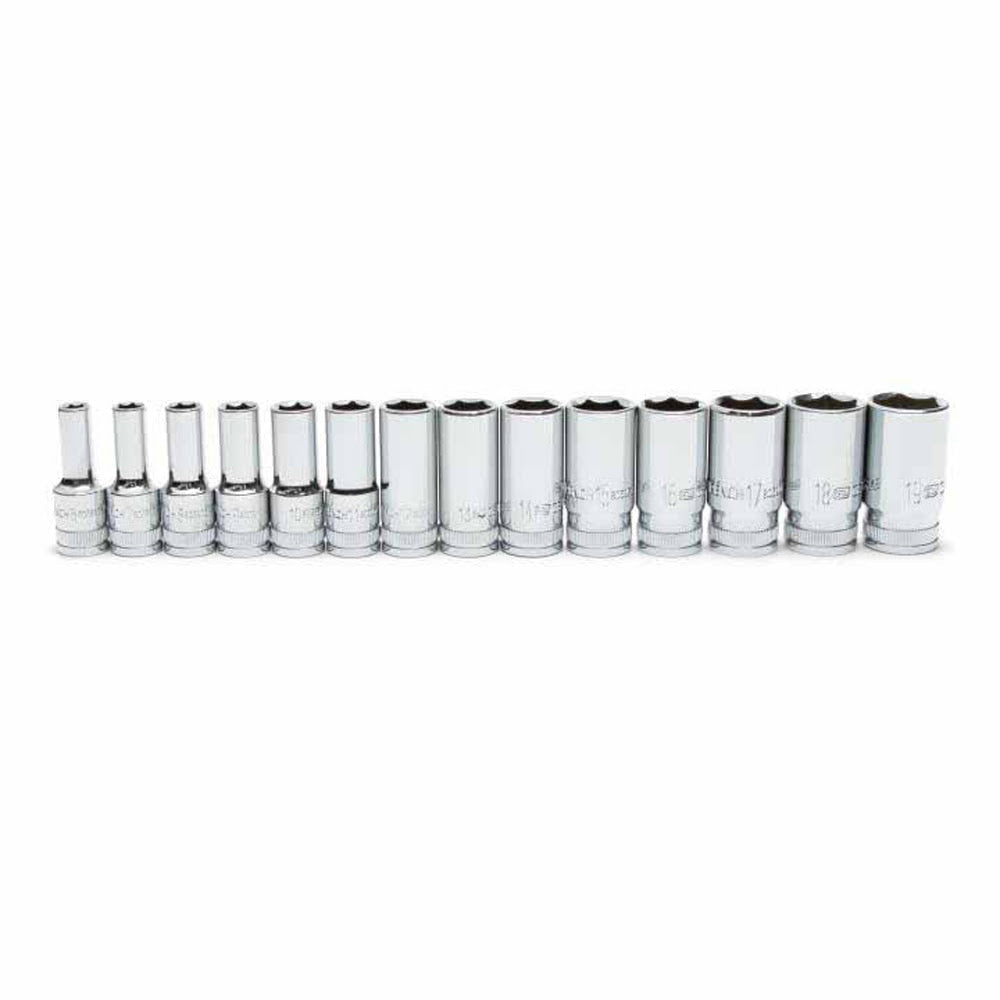 GearWrench 80554S-06 14 Piece 3/8" Drive 6 Point Mid Length Metric Socket Set - 3