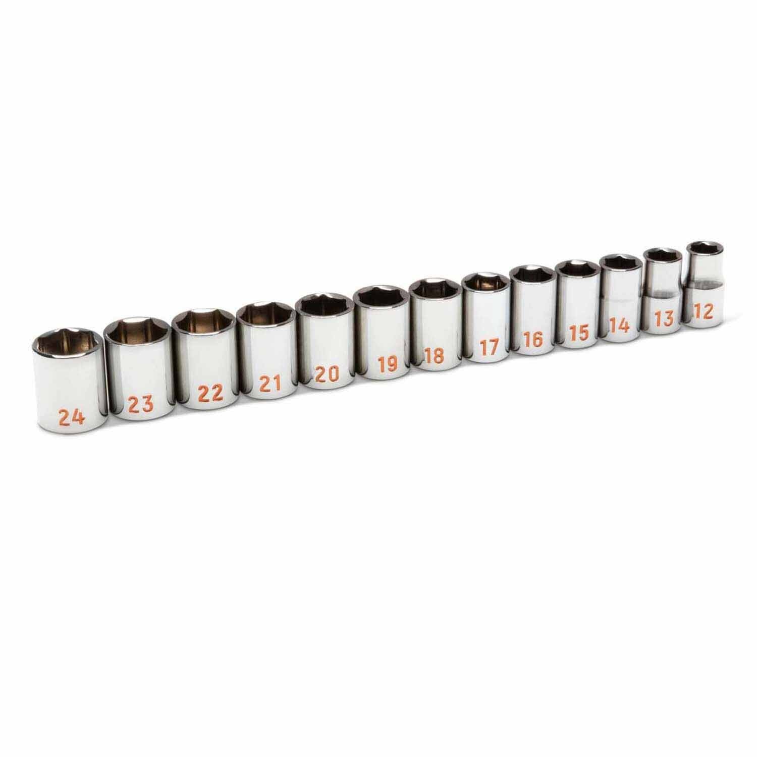 GearWrench 80702H 13 Piece 1/2" Drive 6 Point Metric Hi-Viz Socket Set - 3