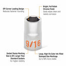 GearWrench 80703H 11 Piece 1/2" Drive 6 Point SAE Hi-Viz Socket Set - 2