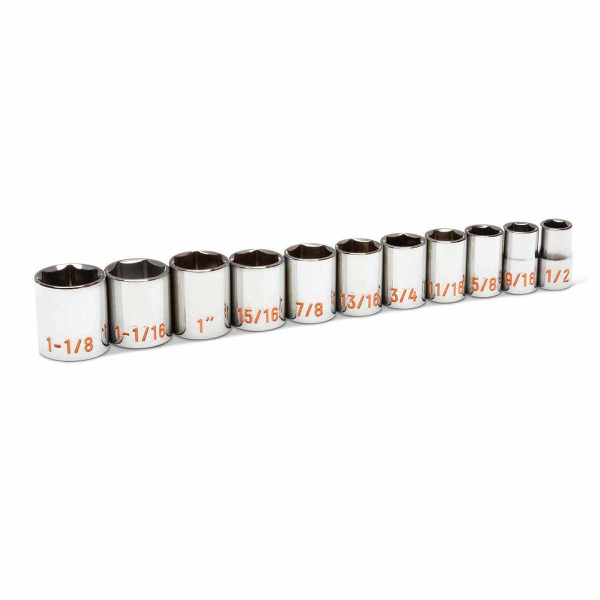 GearWrench 80703H 11 Piece 1/2" Drive 6 Point SAE Hi-Viz Socket Set - 3
