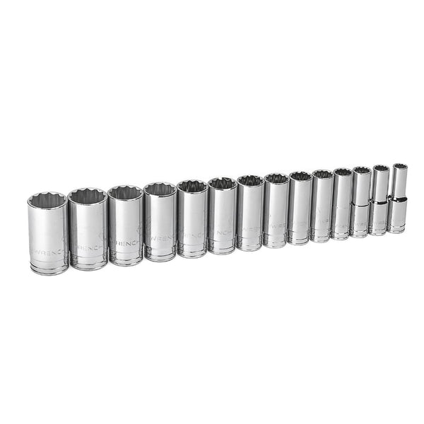 GearWrench 80732 14 Pc. 1 2 Drive 12 Point SAE Deep Socket Set