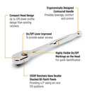 GearWrench 81206XP 3 Piece 1/4, 3/8 and 1/2 Drive 120XP Full Polish Teardrop Ratchet Set - 2