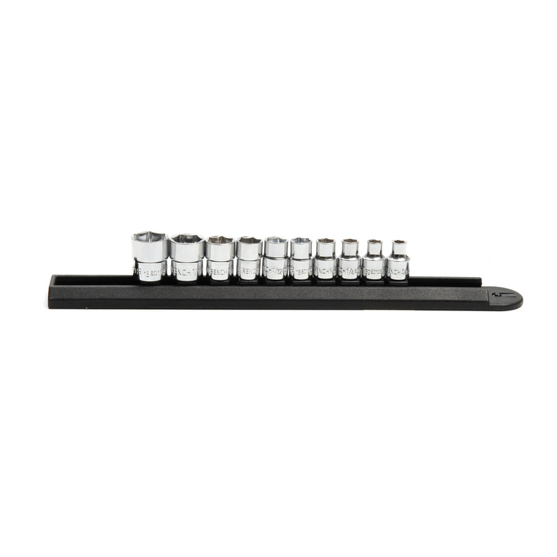 GearWrench 81395 10 Piece 1/4" Drive 6 Point Stubby Socket Set SAE