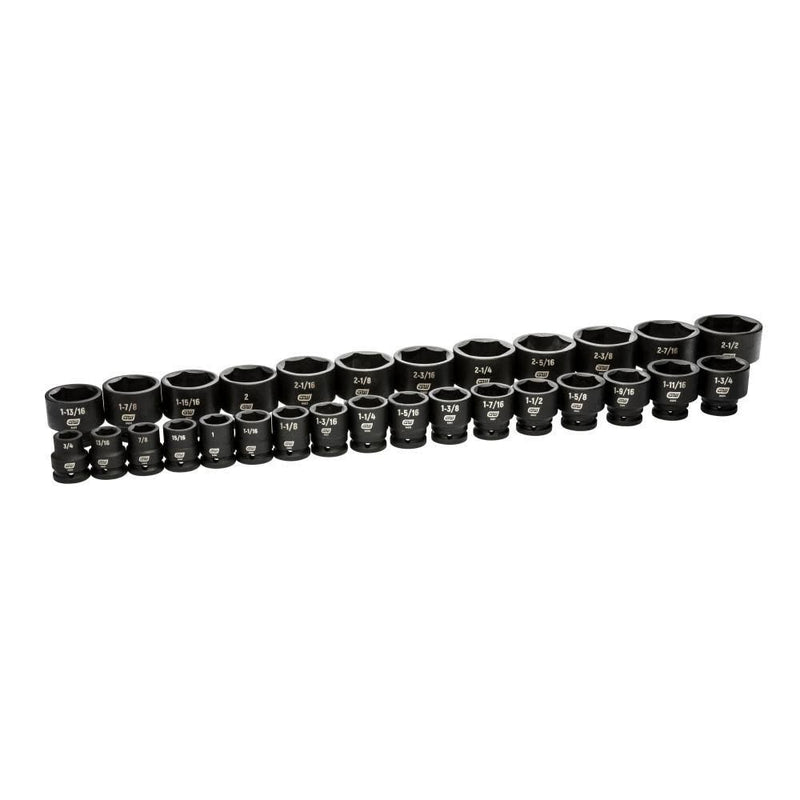 GearWrench 84035 29 Piece 3/4" Drive 6 Point SAE Impact Socket Set