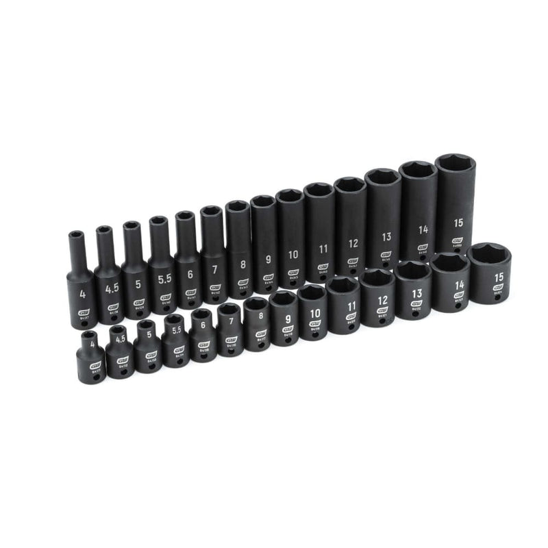 GearWrench 84901 28 Pc. 1/4" Drive 6 Point Standard & Deep Impact Metric Socket Set - 2