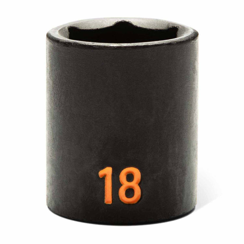 GearWrench 84911H 12 Piece 3/8" Drive 6 Point Metric Hi-Viz Impact Socket Set - 5