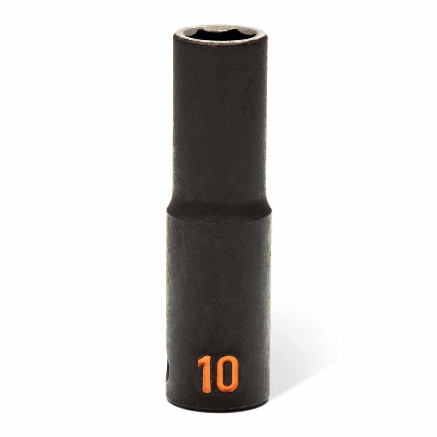 GearWrench 84914H 13 Piece 3/8" Drive 6 Point Metric Hi-Viz Deep Impact Socket Set - 4