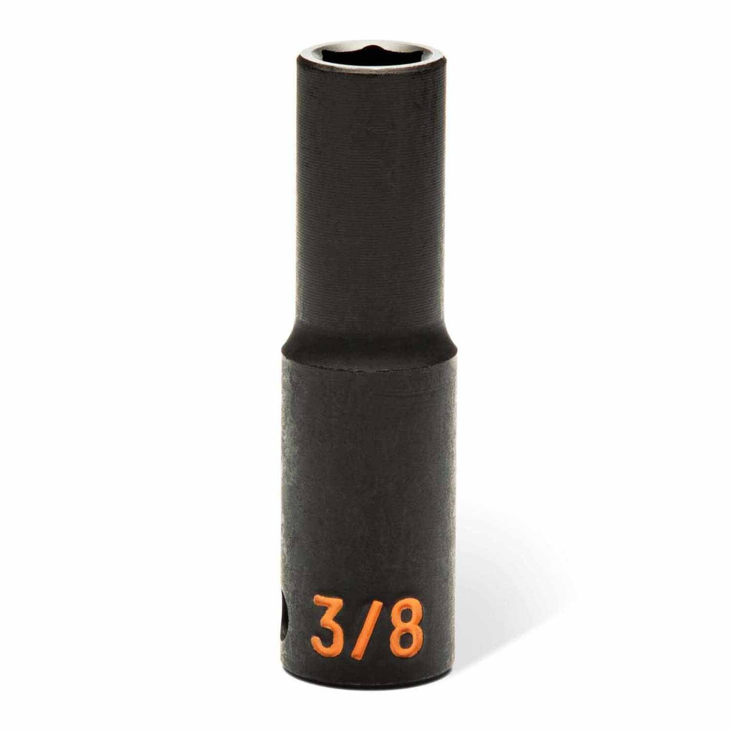 GearWrench 84915H 8 Piece 3/8" Drive 6 Point SAE Hi-Viz Deep Impact Socket Set - 5