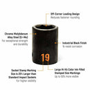 GearWrench 84930H 12 Piece 1/2" Drive 6 Point Metric Hi-Viz Impact Socket Set - 2