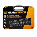 GearWrench 84932H 19 Piece 1/2" Drive 6 Point SAE Hi-Viz Impact Socket Set - 4
