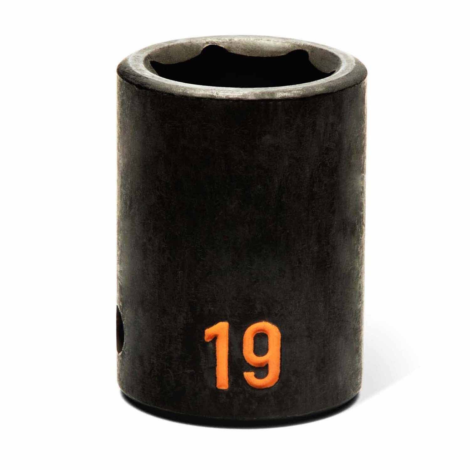 GearWrench 84933H 25 Piece 1/2" Drive 6 Point Metric Hi-Viz Impact Socket Set - 6