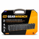 GearWrench 84935H 29 Piece 1/2" Drive 6 Point Metric Hi-Viz Deep Impact Socket Set - 4