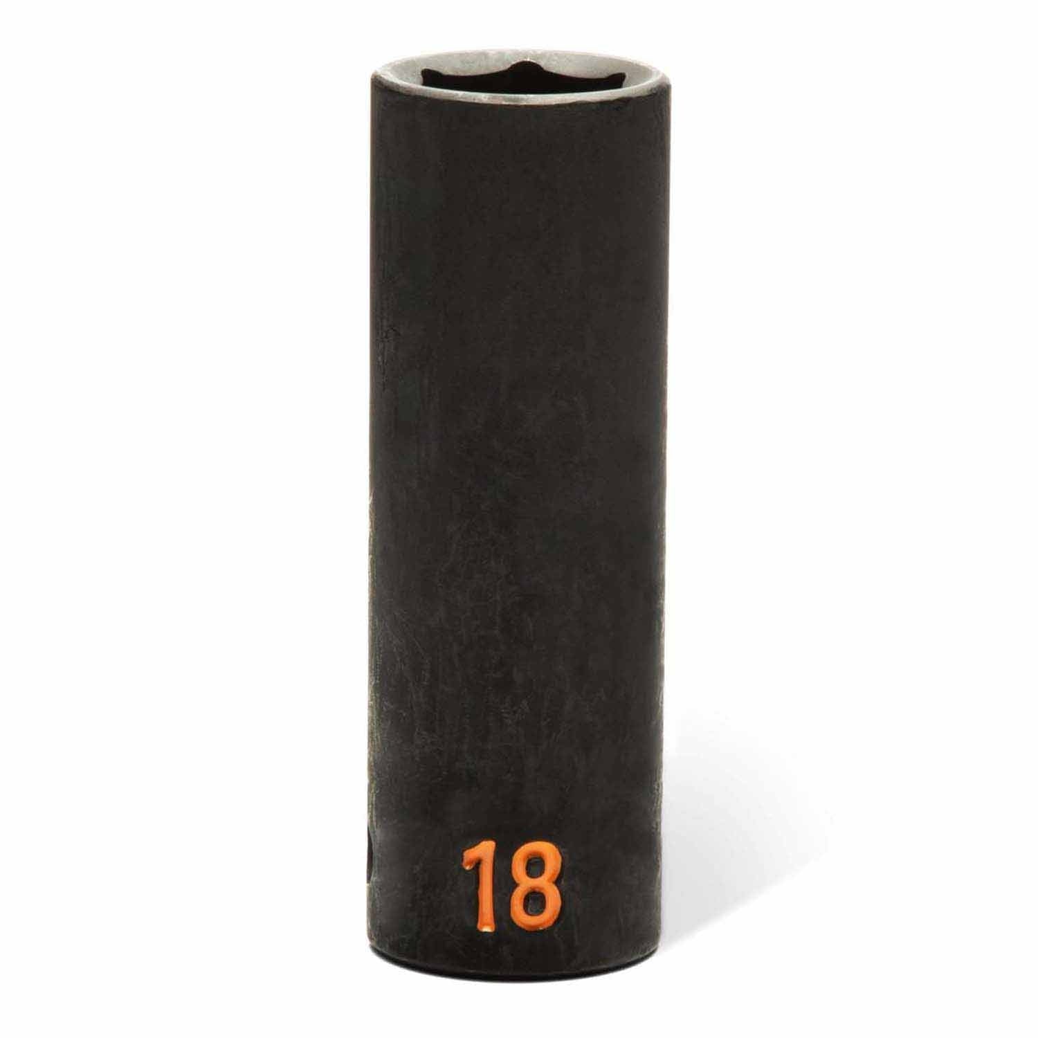 GearWrench 84948H 39 Piece 1/2" Drive 6 Point Metric Hi-Viz Standard & Deep Impact Socket Set - 8