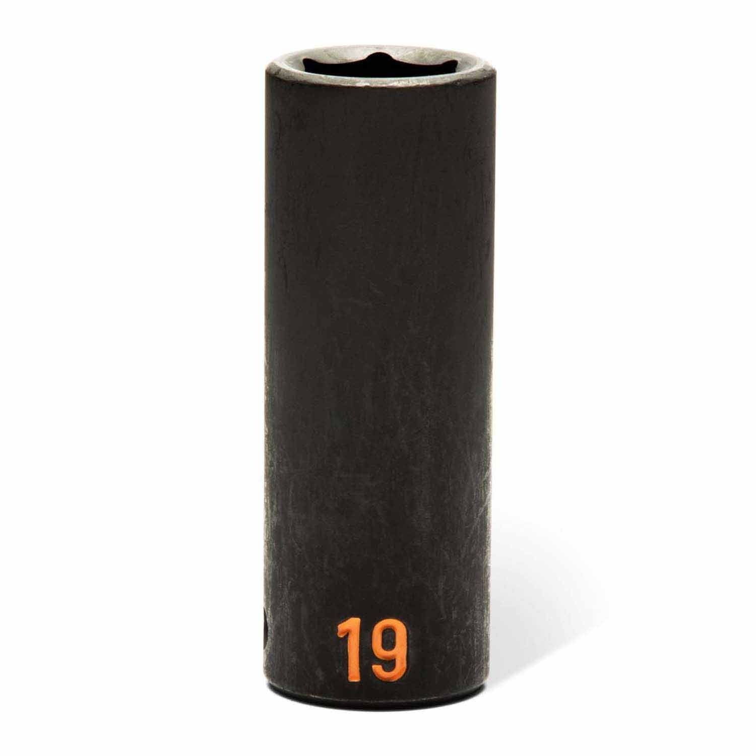 GearWrench 84949H 27 Piece 1/2" Drive 6 Point SAE Hi-Viz/Metric Hi-Viz Deep Impact Socket Set - 6