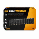 GearWrench 84955H 14 Piece 1/2" Drive 6 Point Metric Hi-Viz Deep Impact Socket Set - 4