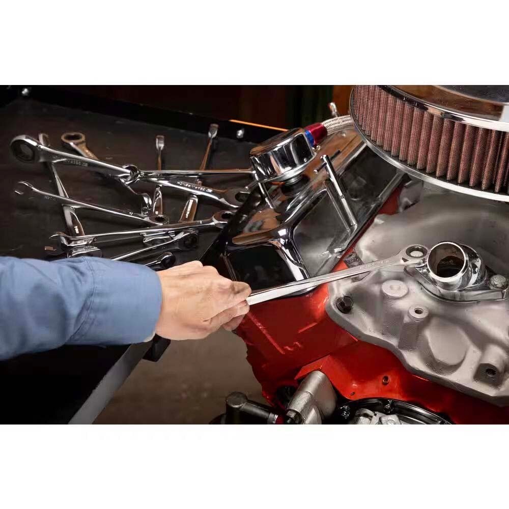 GearWrench 85888 12 Pc. 72-Tooth 12 Point XL X-Beam Ratcheting Combination Metric Wrench Set - 5