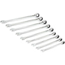 GearWrench 85898 9 Pc. 72-Tooth 12 Point XL X-Beam Ratcheting Combination SAE Wrench Set